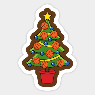 Basketball Christmas Tree Sticker